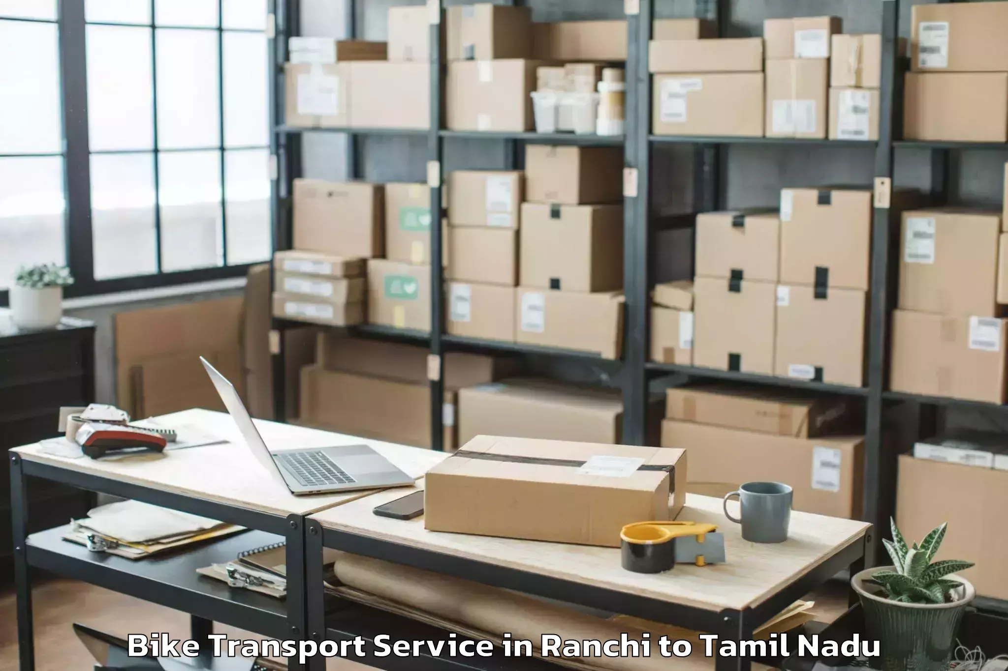 Reliable Ranchi to Karur Bike Transport